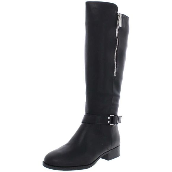MATERIAL GIRL MWINNNIE WOMENS, KNEE HIGH, TALL ,RIDING BOOTS BLACK - Picture 1 of 4